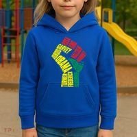 Black Power Fist Inspirational Black History Leaders Cool Gift Kids Hoodie thumb 3