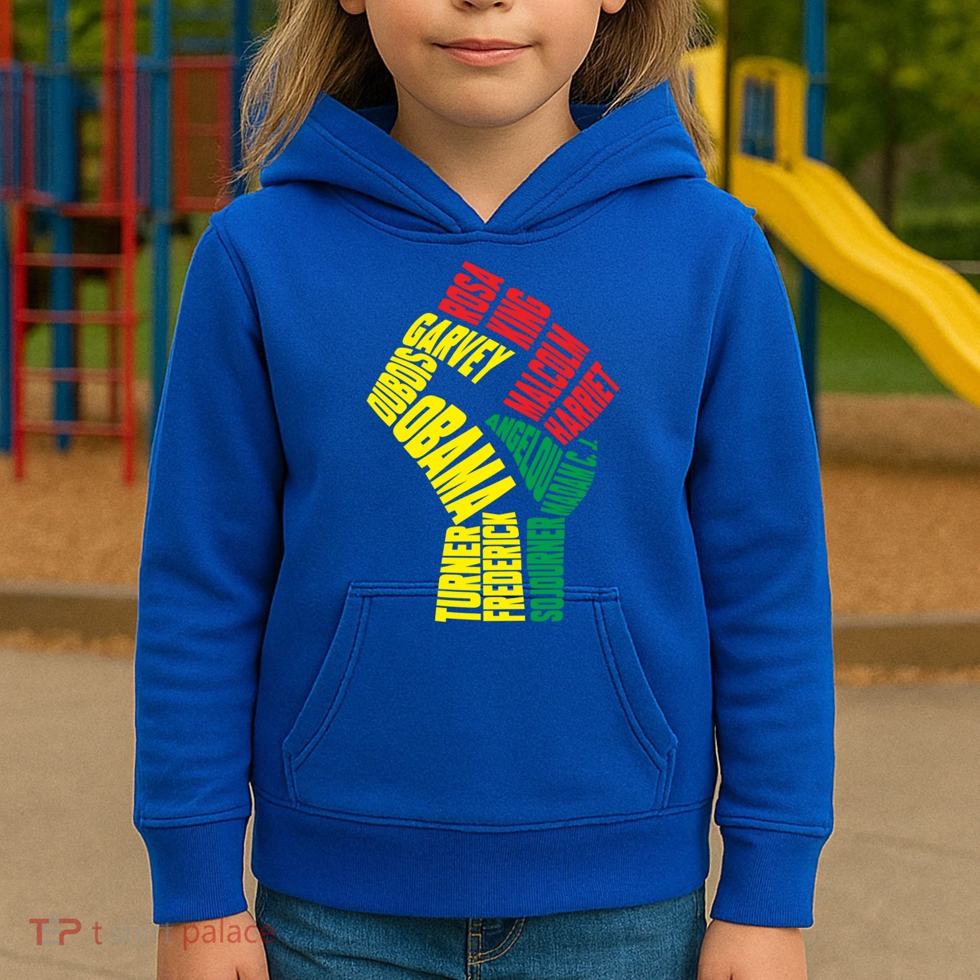 Black Power Fist Inspirational Black History Leaders Cool Gift Kids Hoodie
