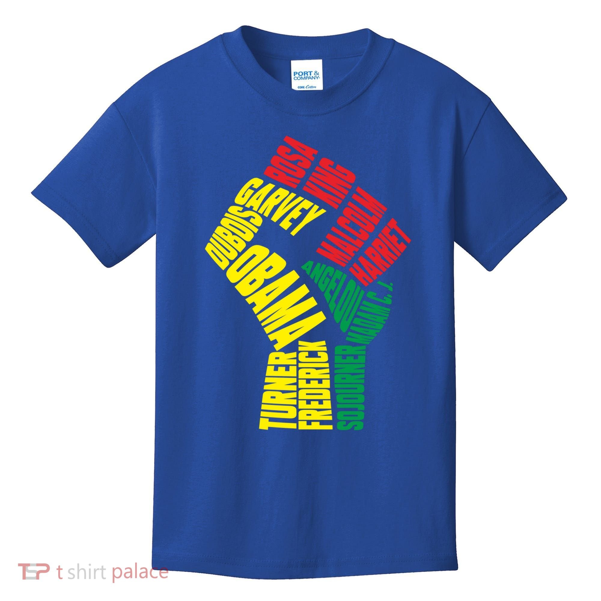 Black Power Fist Inspirational Black History Leaders Cool Gift Kids T-Shirt
