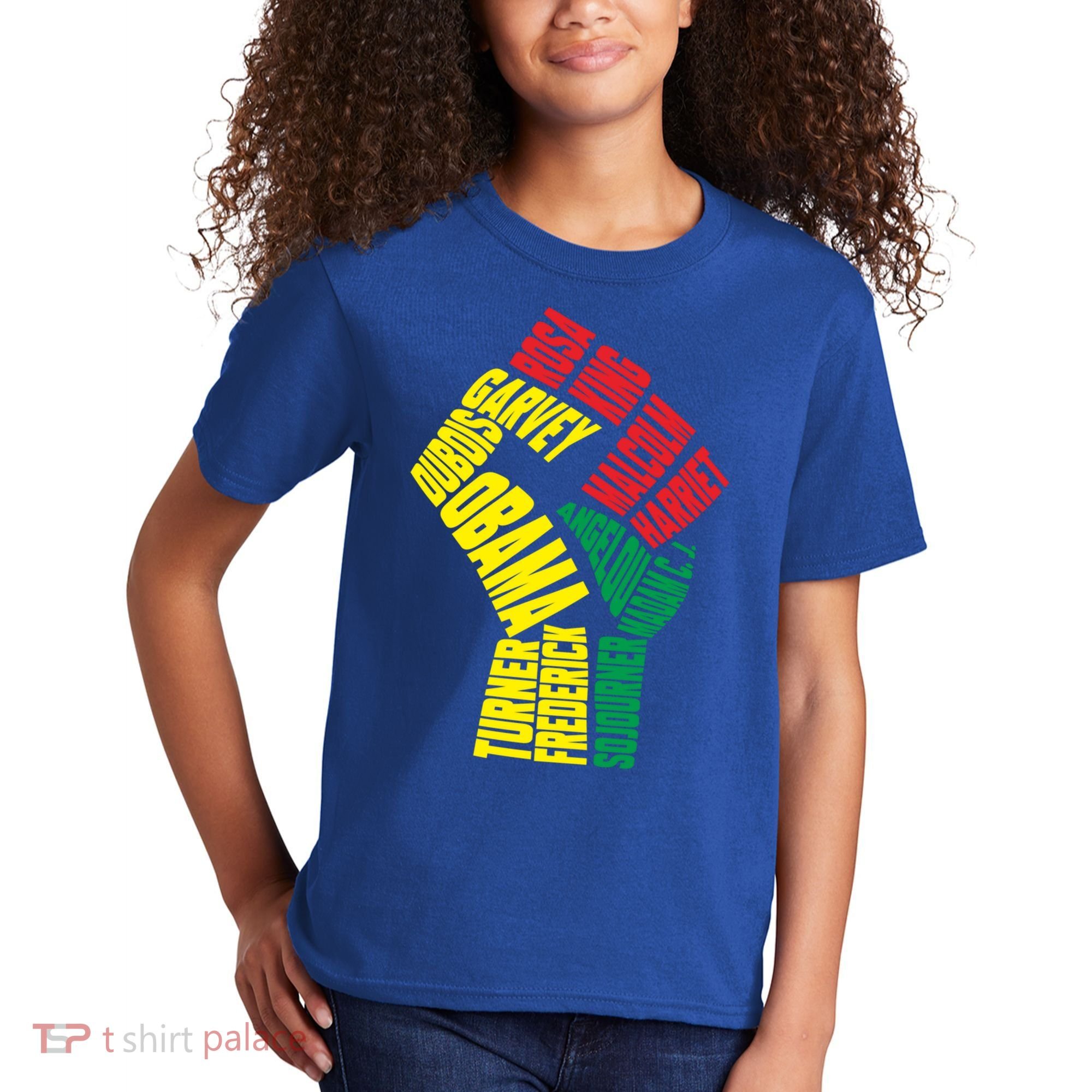 Black Power Fist Inspirational Black History Leaders Cool Gift Kids T-Shirt