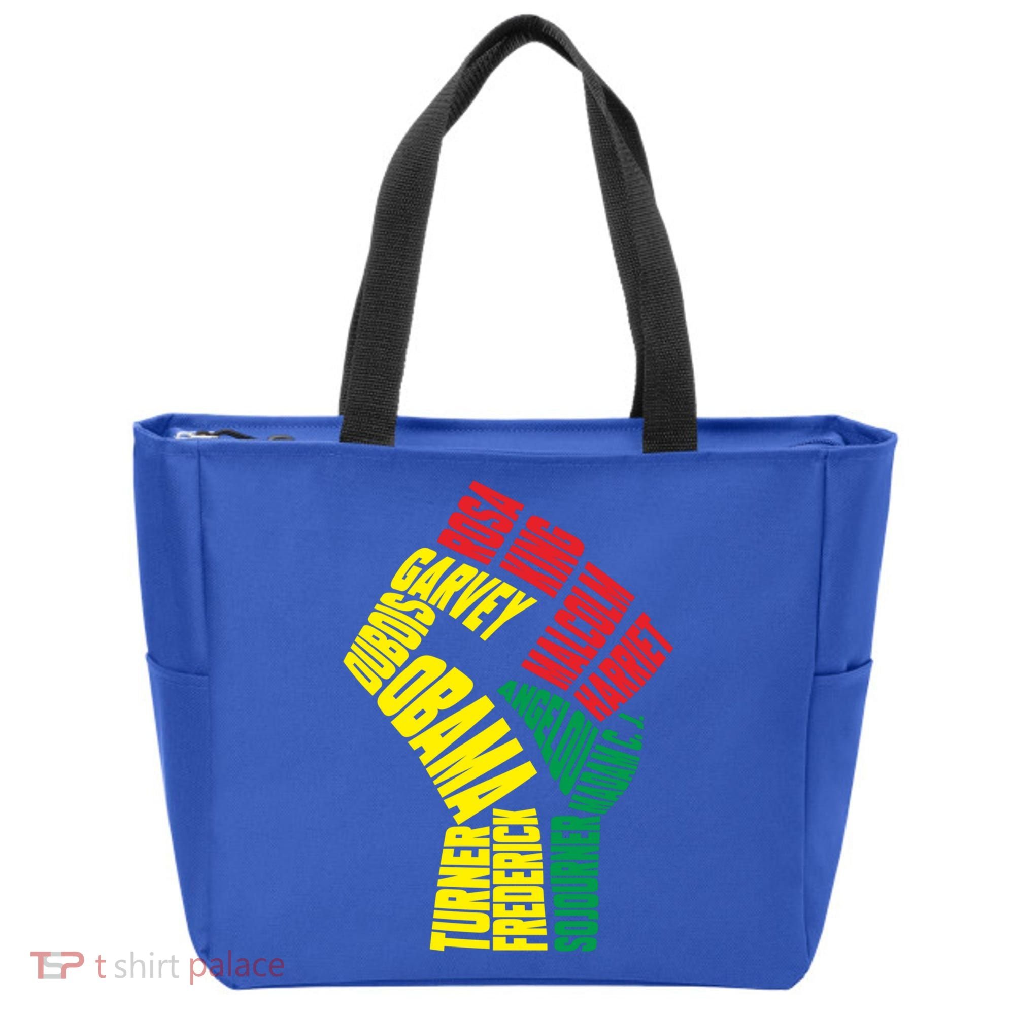Black Power Fist Inspirational Black History Leaders Cool Gift Tote Bag