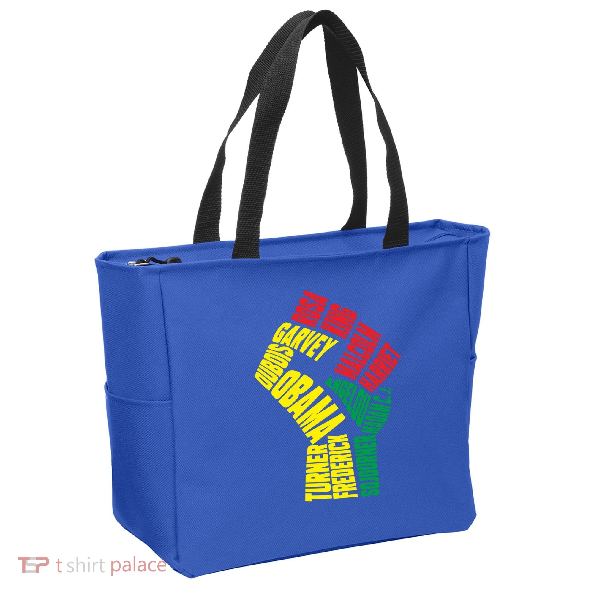 Black Power Fist Inspirational Black History Leaders Cool Gift Tote Bag