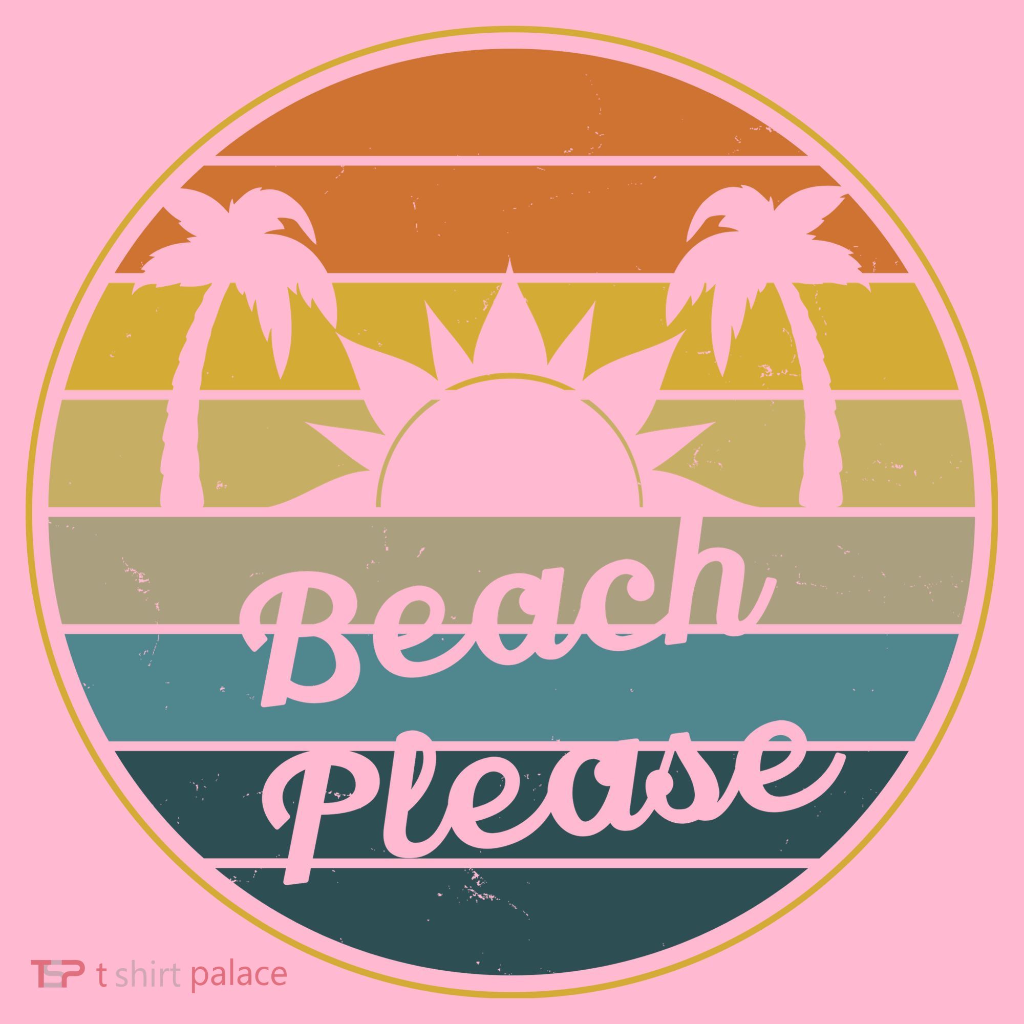 Beach Please Funny Tropical Retro Coaster