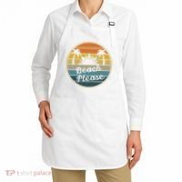 Beach Please Funny Tropical Retro Apron thumb 2