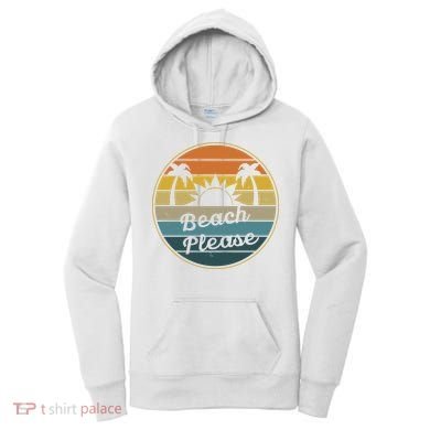 Beach Please Funny Tropical Retro Women's Hoodie