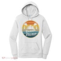 Beach Please Funny Tropical Retro Women's Hoodie thumb 0