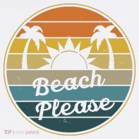 Beach Please Funny Tropical Retro Women's Hoodie thumb 2