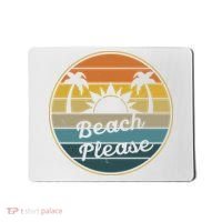 Beach Please Funny Tropical Retro Mousepad thumb 0