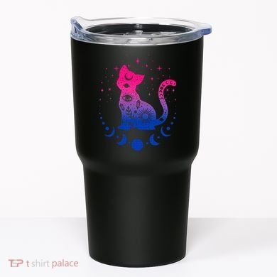 Bisexual pride flag colors astronomy cat Tumbler