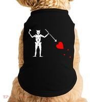 Blackbeard Pirate Flag Jolly Roger Skeleton Halloween Doggie Tank thumb 0