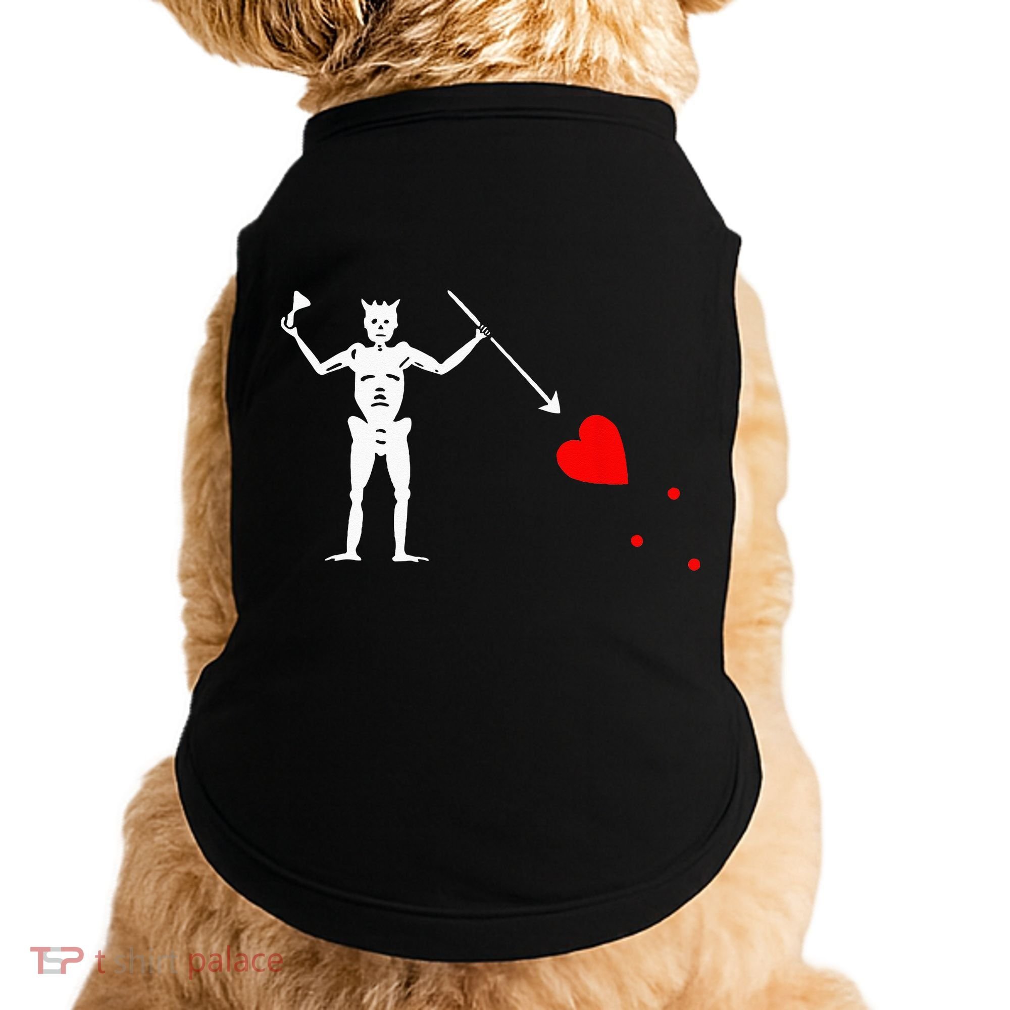 Blackbeard Pirate Flag Jolly Roger Skeleton Halloween Doggie Tank