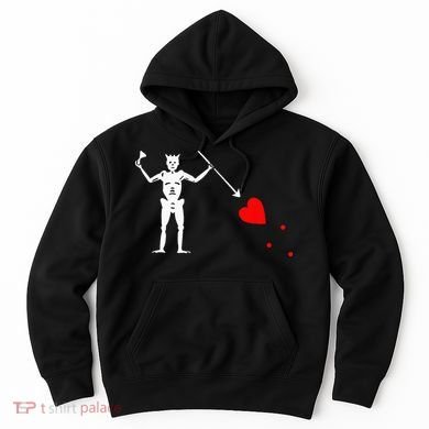 Blackbeard Pirate Flag Jolly Roger Skeleton Halloween Hoodie