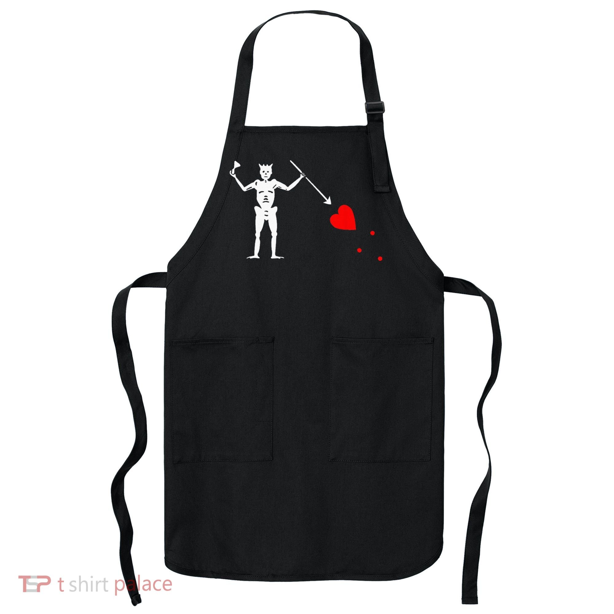 Blackbeard Pirate Flag Jolly Roger Skeleton Halloween Apron