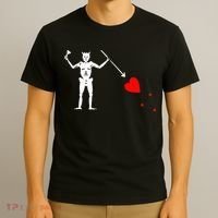 Blackbeard Pirate Flag Jolly Roger Skeleton Halloween T-Shirt thumb 3
