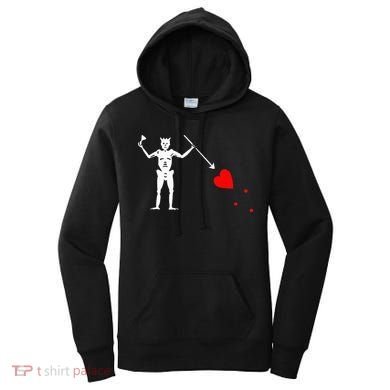Blackbeard Pirate Flag Jolly Roger Skeleton Halloween Women's Hoodie