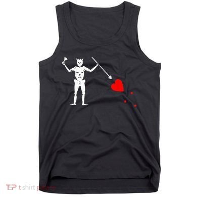 Blackbeard Pirate Flag Jolly Roger Skeleton Halloween Tank Top