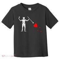 Blackbeard Pirate Flag Jolly Roger Skeleton Halloween Toddler T-Shirt thumb 0