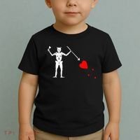 Blackbeard Pirate Flag Jolly Roger Skeleton Halloween Toddler T-Shirt thumb 2