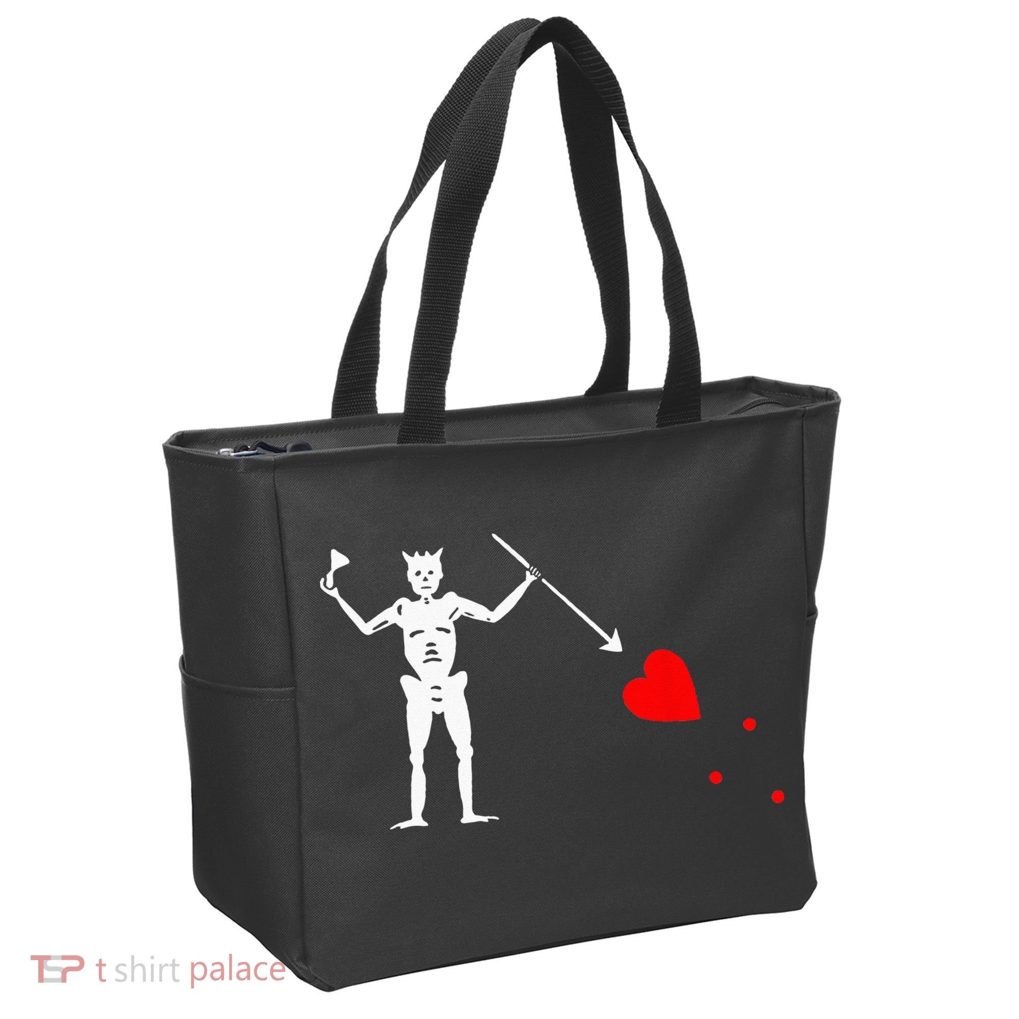Blackbeard Pirate Flag Jolly Roger Skeleton Halloween Tote Bag