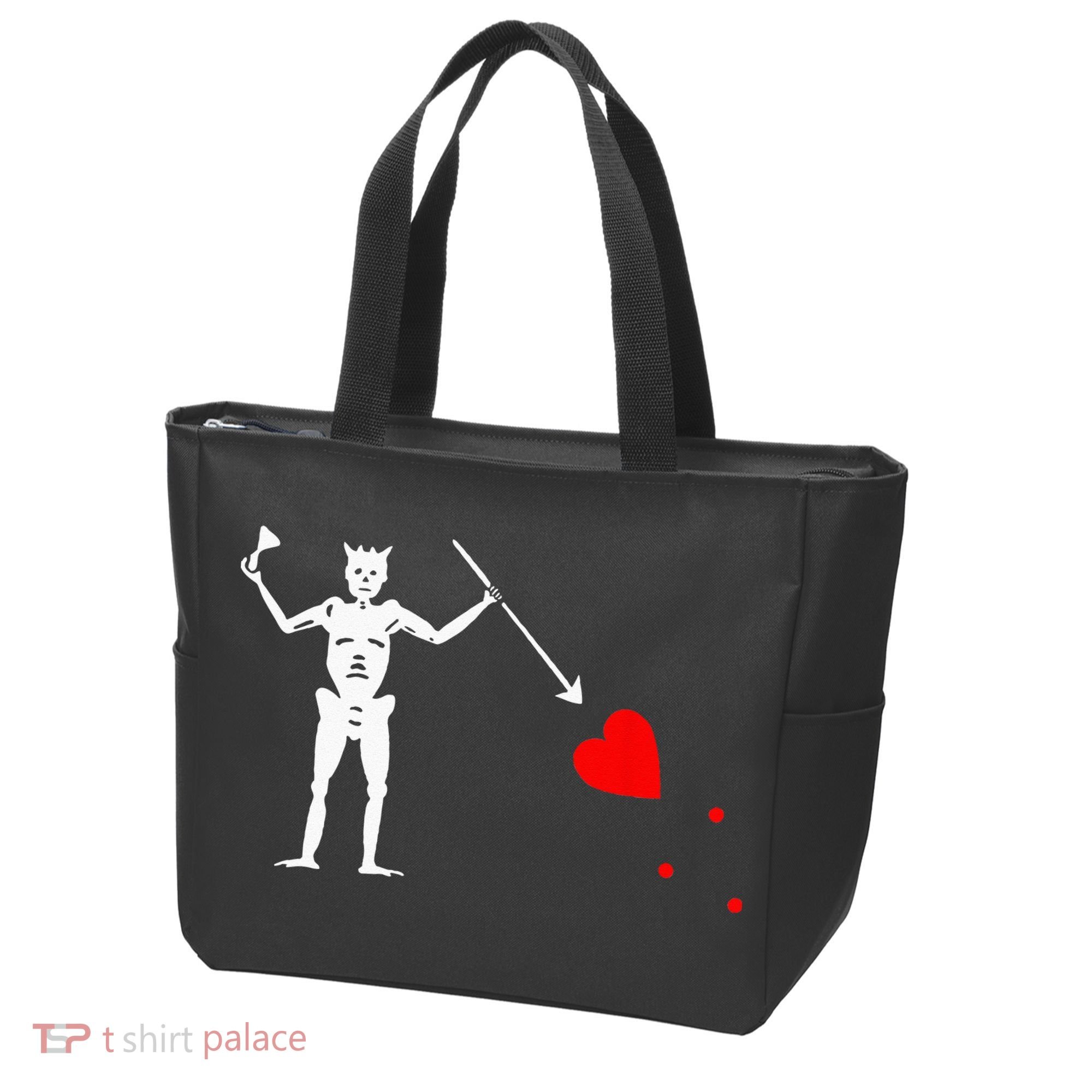 Blackbeard Pirate Flag Jolly Roger Skeleton Halloween Tote Bag