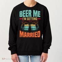 Bachelor Party Fiance Engagement For Groom Retro Beer Women's Sweatshirt thumb 0