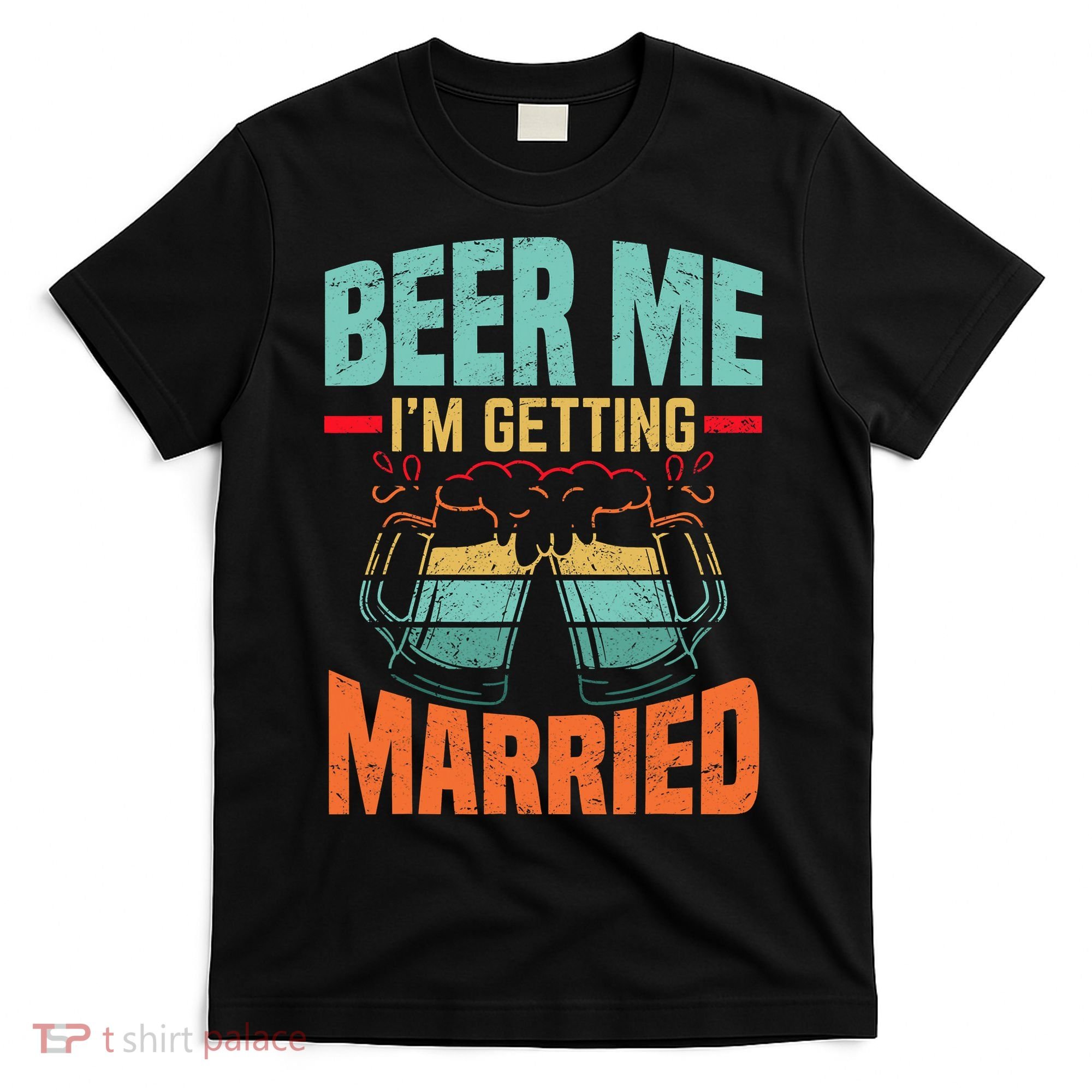 Bachelor Party Fiance Engagement For Groom Retro Beer T-Shirt