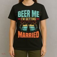 Bachelor Party Fiance Engagement For Groom Retro Beer T-Shirt thumb 4
