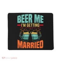 Bachelor Party Fiance Engagement For Groom Retro Beer Mousepad thumb 0
