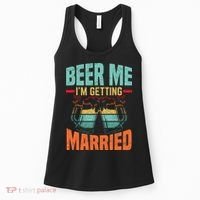 Bachelor Party Fiance Engagement For Groom Retro Beer Women's Tank Top thumb 0