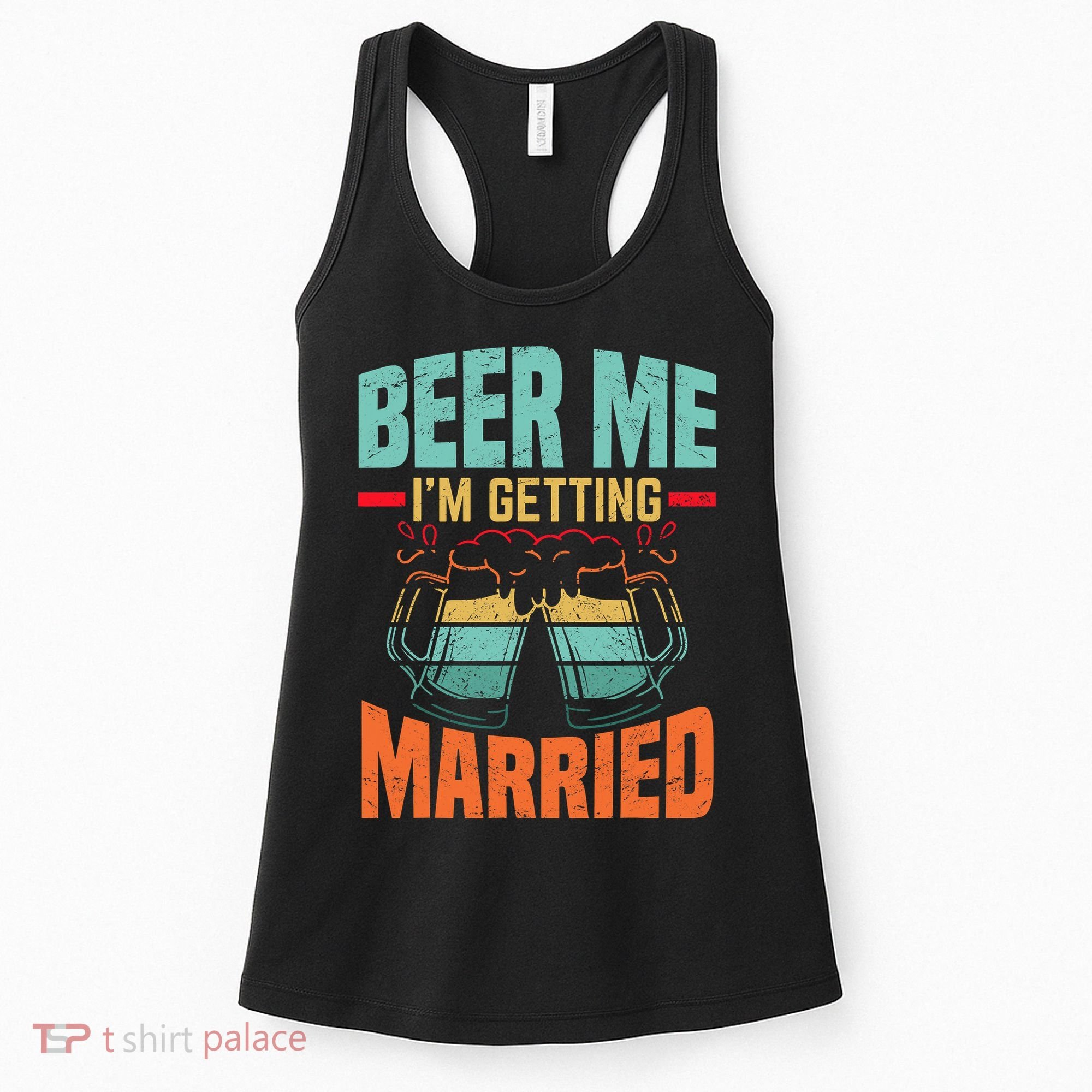 Bachelor Party Fiance Engagement For Groom Retro Beer Women's Tank Top