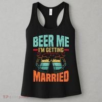 Bachelor Party Fiance Engagement For Groom Retro Beer Women's Tank Top thumb 3