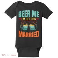 Bachelor Party Fiance Engagement For Groom Retro Beer Baby Bodysuit thumb 0