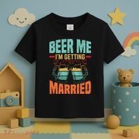 Bachelor Party Fiance Engagement For Groom Retro Beer Toddler T-Shirt thumb 3