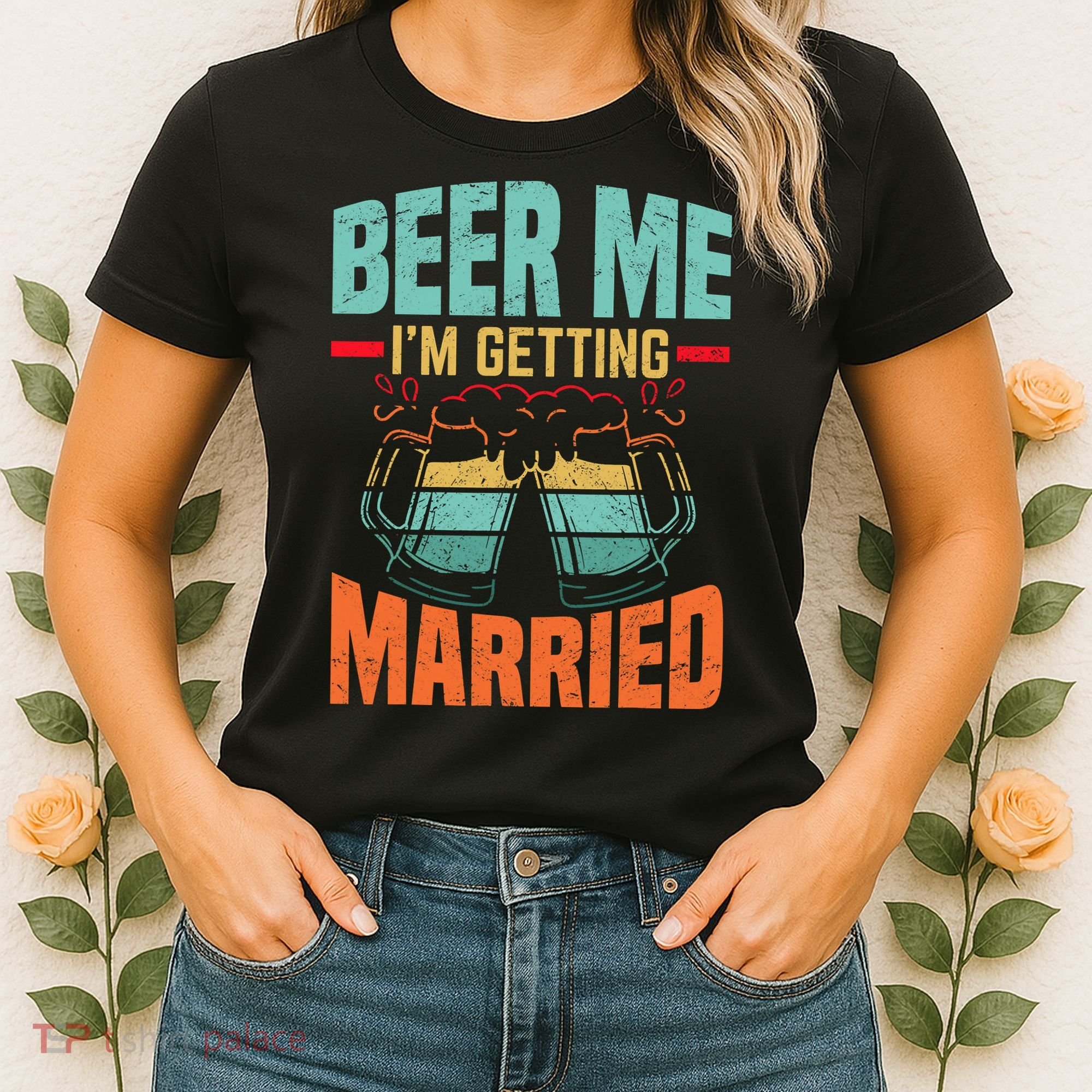 Bachelor Party Fiance Engagement For Groom Retro Beer Women's T-Shirt