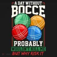 Bocce Player Funny Gift Button thumb 1