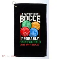 Bocce Player Funny Gift Golf Towel thumb 0