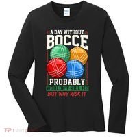 Bocce Player Funny Gift Women's Long Sleeve Shirt thumb 0