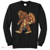 Bigfoot Pizza Funny Women Food Lovers Pepperoni Sweatshirt thumb 0