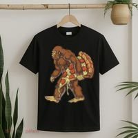 Bigfoot Pizza Funny Women Food Lovers Pepperoni T-Shirt thumb 2