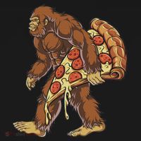 Bigfoot Pizza Funny Women Food Lovers Pepperoni Polo thumb 3