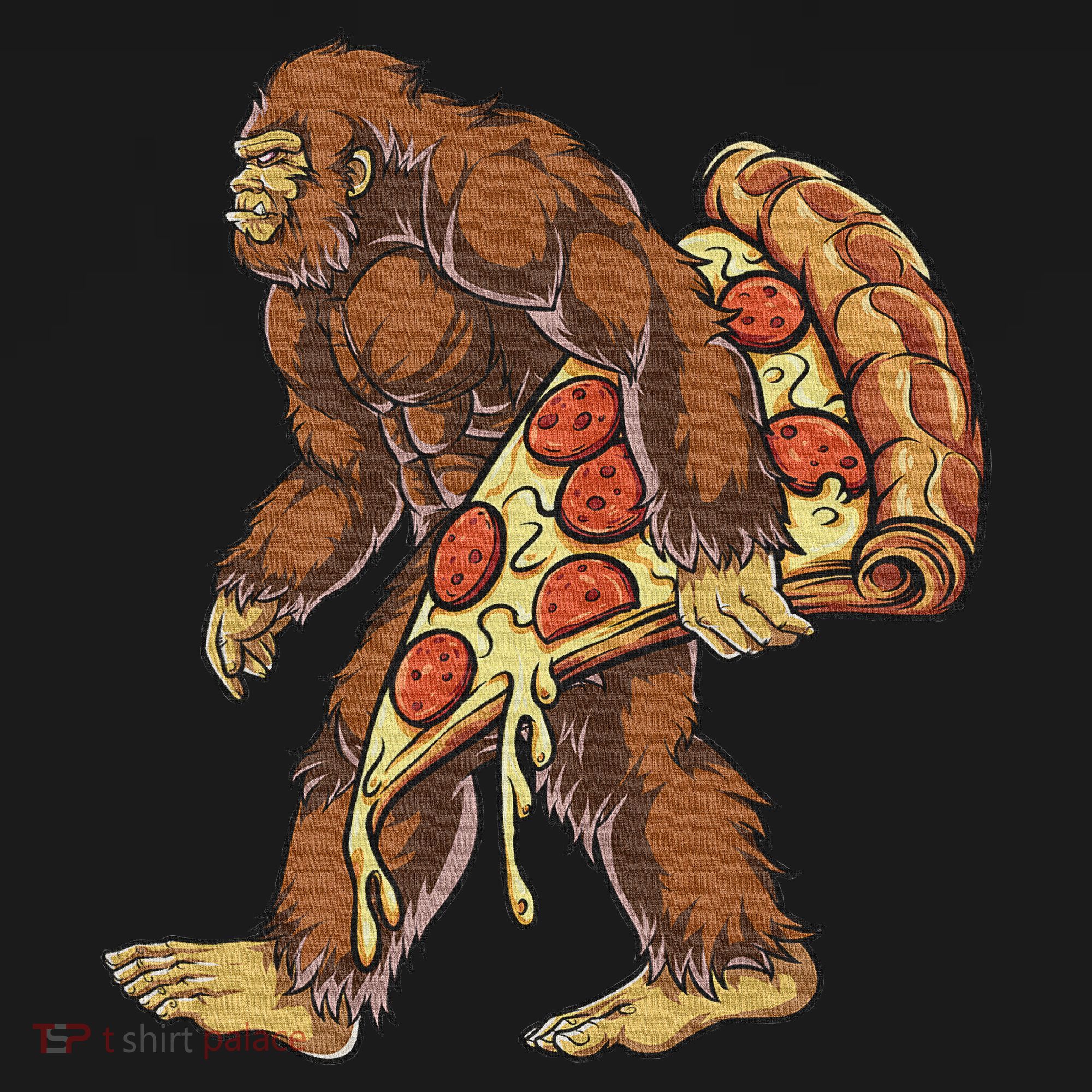 Bigfoot Pizza Funny Women Food Lovers Pepperoni Women's Hoodie