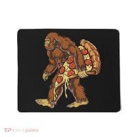 Bigfoot Pizza Funny Women Food Lovers Pepperoni Mousepad thumb 0