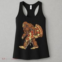 Bigfoot Pizza Funny Women Food Lovers Pepperoni Women's Tank Top thumb 3