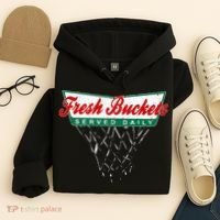 Basketball Player Fresh Buckets Served Daily Bball Hoodie thumb 4