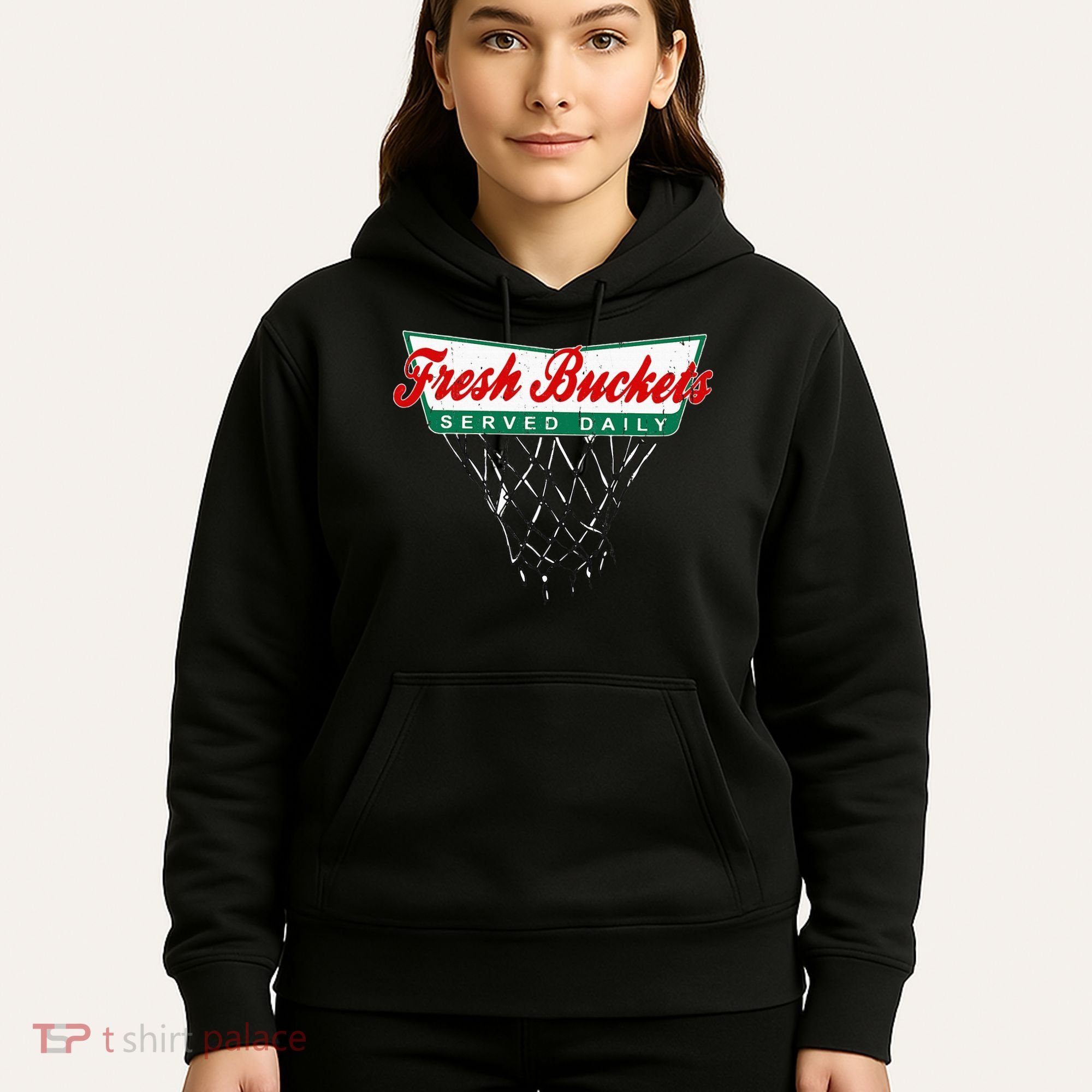 Basketball Player Fresh Buckets Served Daily Bball Hoodie