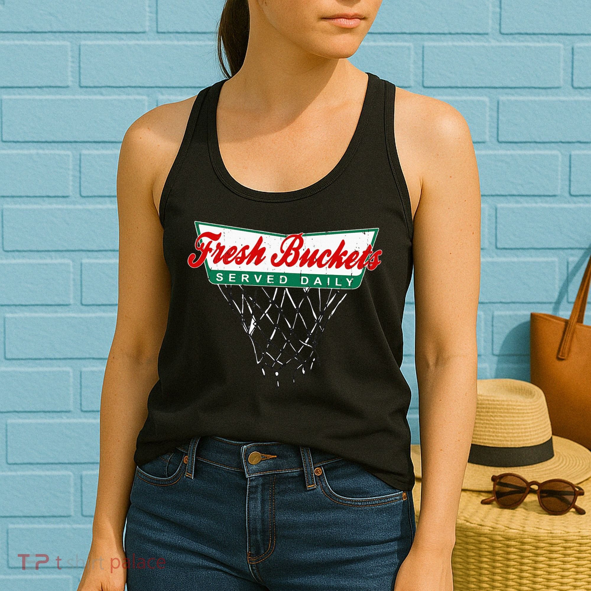 Basketball Player Fresh Buckets Served Daily Bball Women's Tank Top