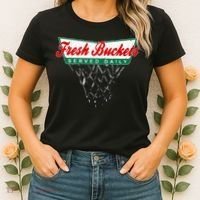 Basketball Player Fresh Buckets Served Daily Bball Women's T-Shirt thumb 2