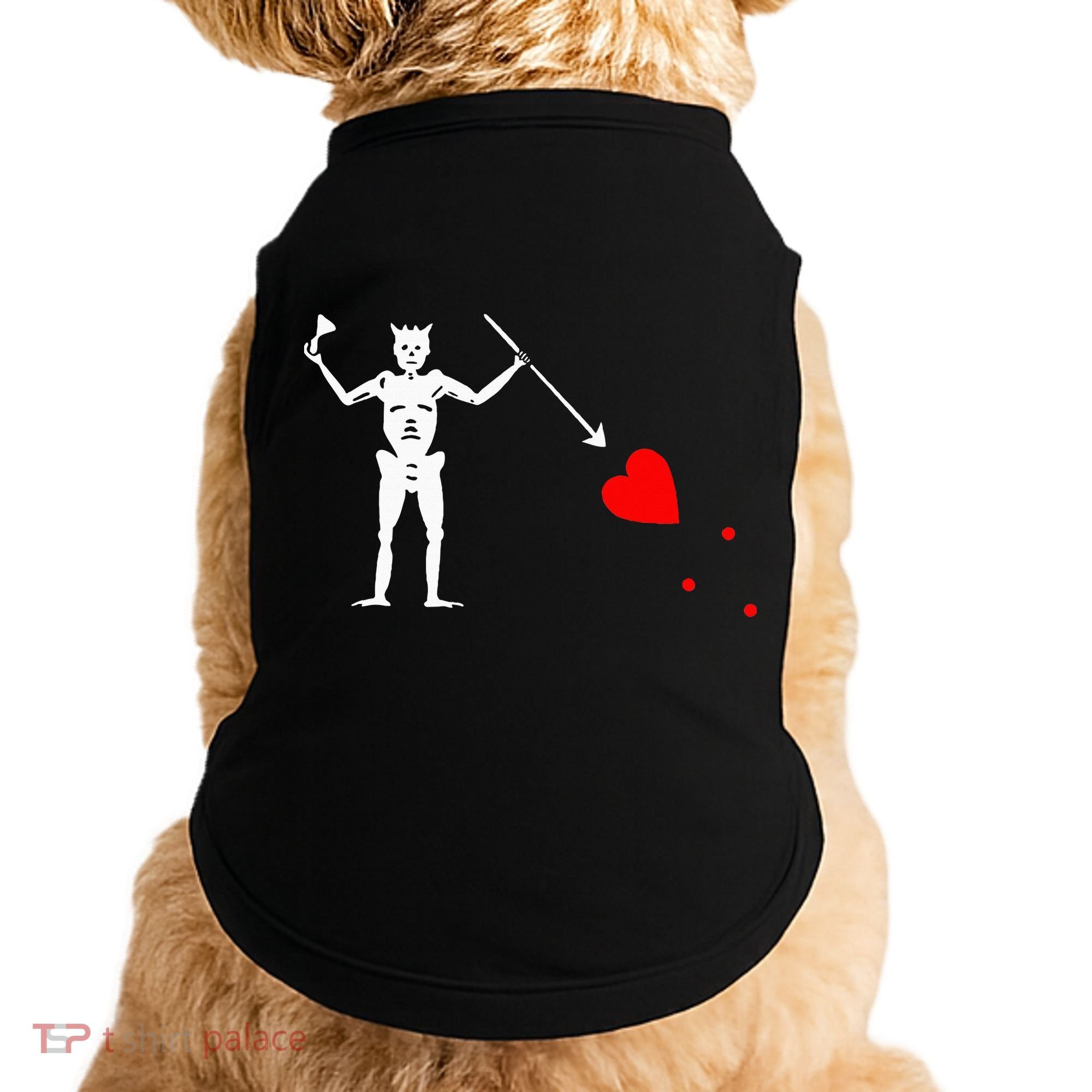 Blackbeard Pirate Flag Jolly Roger Skeleton Doggie Tank
