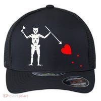 Blackbeard Pirate Flag Jolly Roger Skeleton Flexfit Unipanel Trucker Cap thumb 0