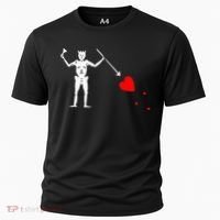 Blackbeard Pirate Flag Jolly Roger Skeleton Cooling Performance Crew T-Shirt thumb 0